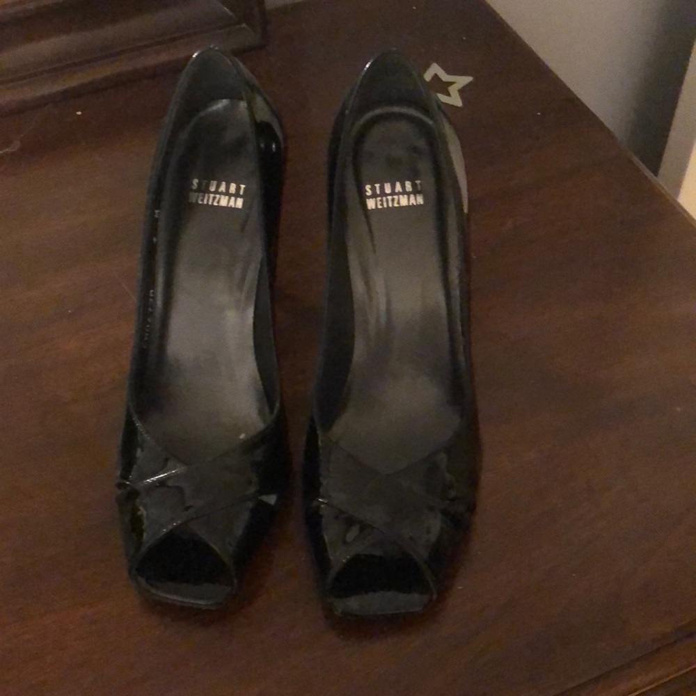 Stuart Weitzman black patent leather shoes size 7